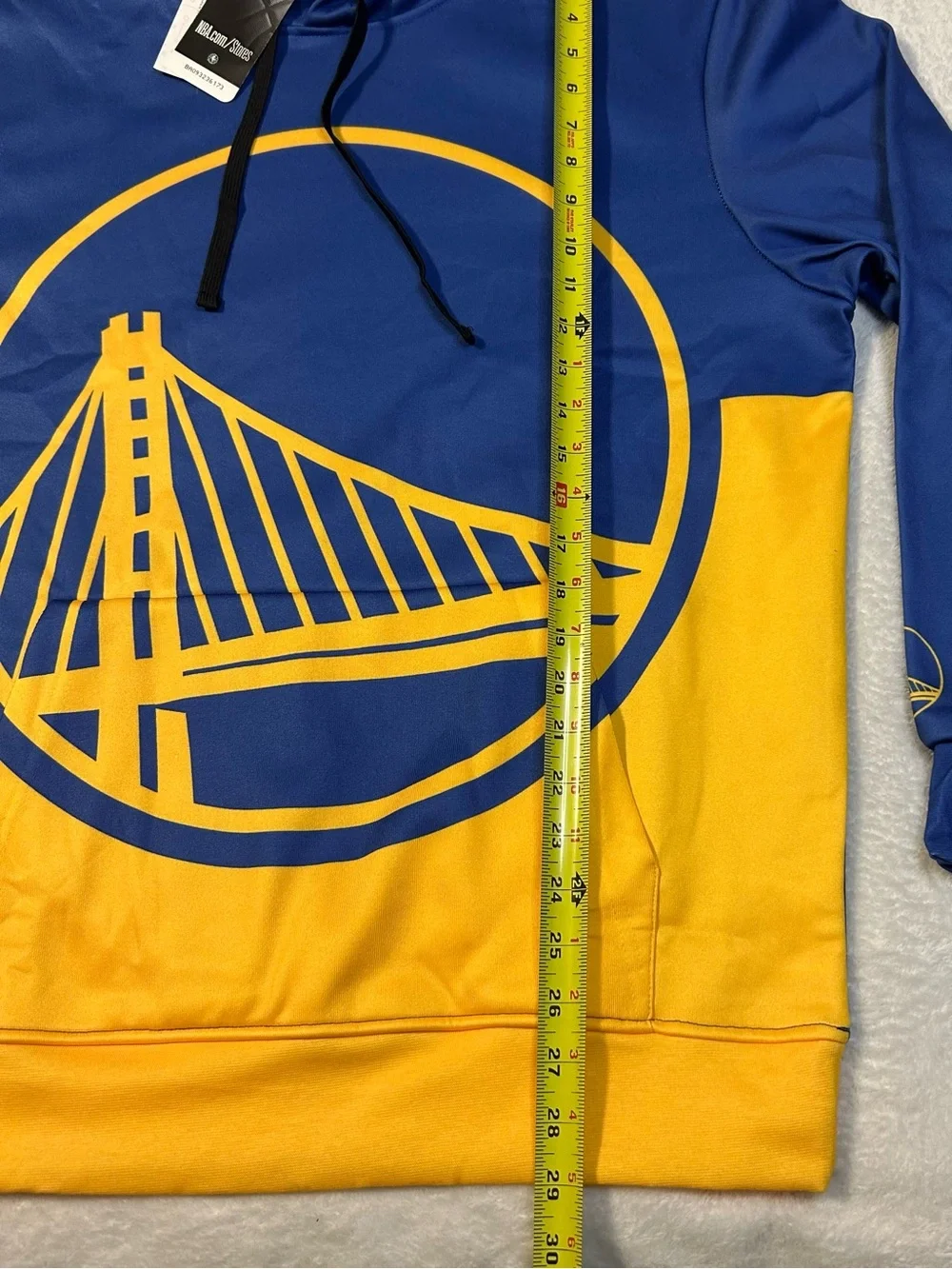 NBA Blue and Yellow Golden State Warriors Pullover Hoodie